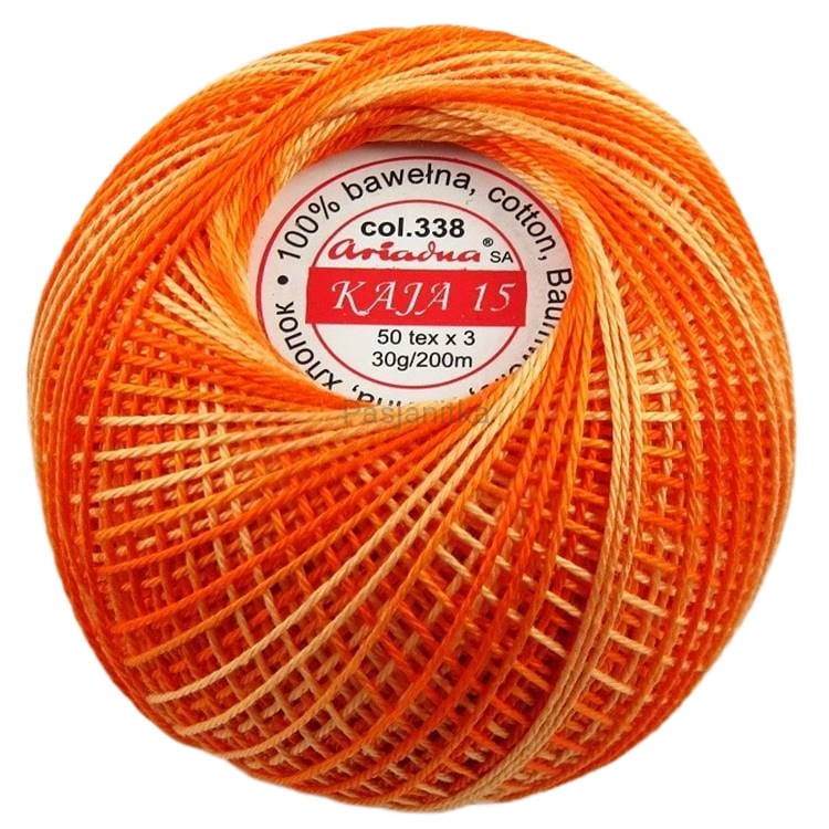 Kordonek Kaja 15 cieniowana / 338 pomarańcz