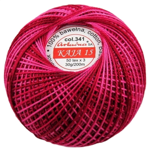 Kordonek Kaja 15 cieniowana / 341 bordo