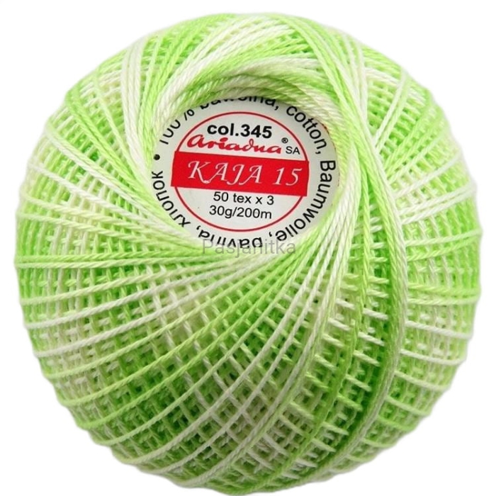 Kordonek Kaja 15 cieniowana / 345 limonka