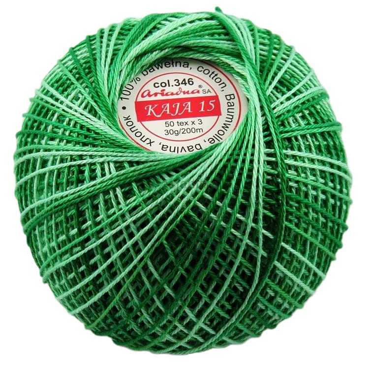 Kordonek Kaja 15 cieniowana / 346 zielony