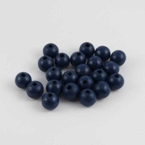 Drewniane koraliki 14 mm granat / 10 szt