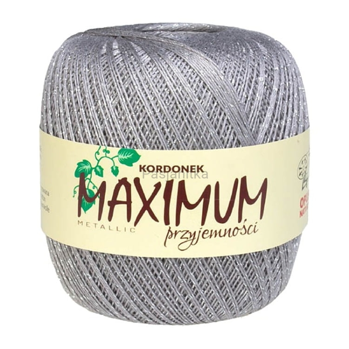 Kordonek Maximum Metalic 1815 / szary - srebrny