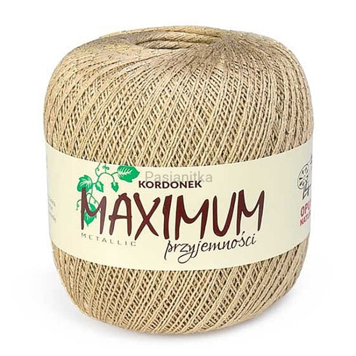 Kordonek Maximum Metalic 1777 / beżowy - złoty