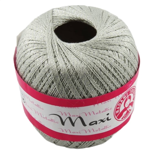 Kordonek MAXI Metallic 1621 srebrny-szary