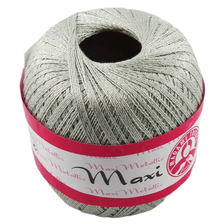 Kordonek MAXI Metallic 1621 srebrny-szary