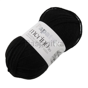 Włóczka Papatya Merino 50 / 2000 czarny