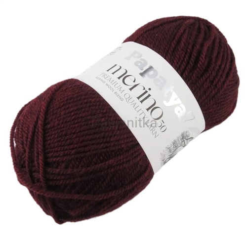 Włóczka Papatya Merino 50 / 53280 burgund