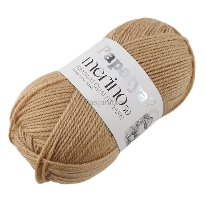Włóczka Papatya Merino 50 / 9140 ciepły beż