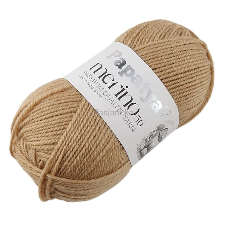 Włóczka Papatya Merino 50 / 9140 ciepły beż