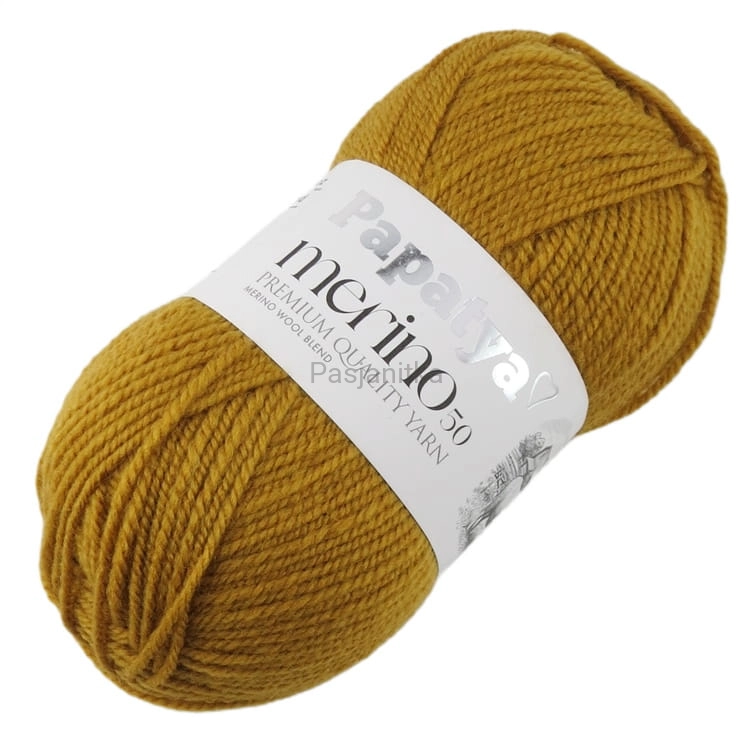 Włóczka Papatya Merino 50 / 8820 musztarda