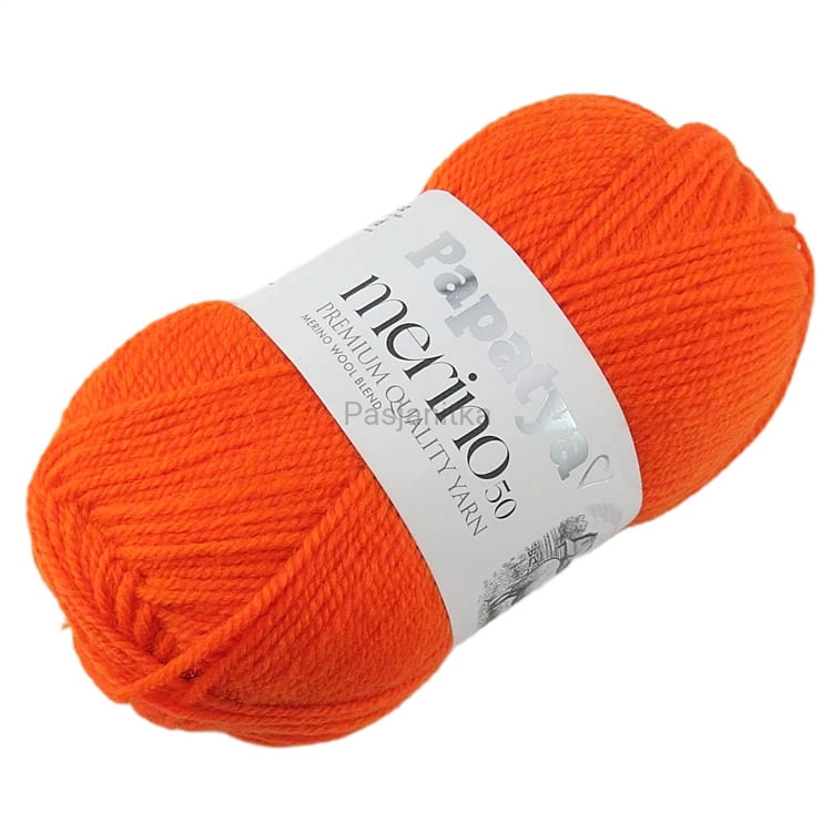 Włóczka Papatya Merino 50 / 8065 pomarańcz