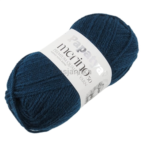 Włóczka Papatya Merino 50 / 5265 granat-petrol