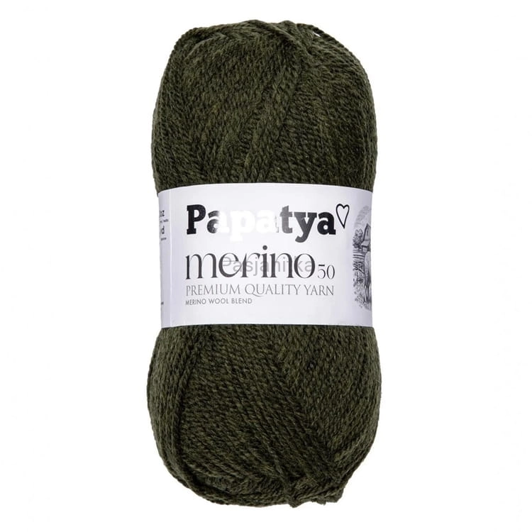 Włóczka Papatya Merino 50 / 56900 khaki