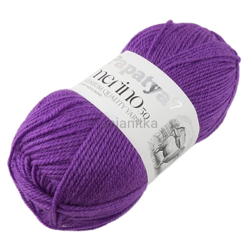 Włóczka Papatya Merino 50 / 4550 ciemny fiolet