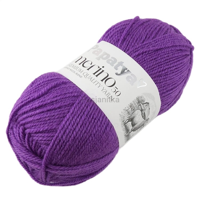 Włóczka Papatya Merino 50 / 4550 ciemny fiolet