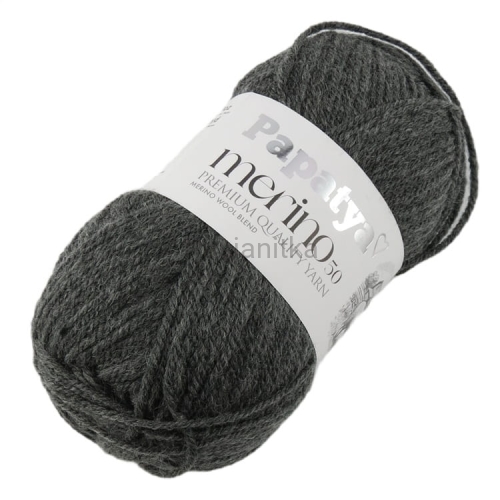 Włóczka Papatya Merino 50 / 2180 ciemny szary