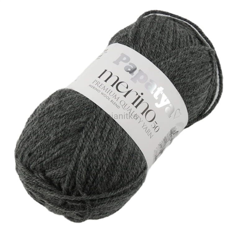 Włóczka Papatya Merino 50 / 2180 ciemny szary