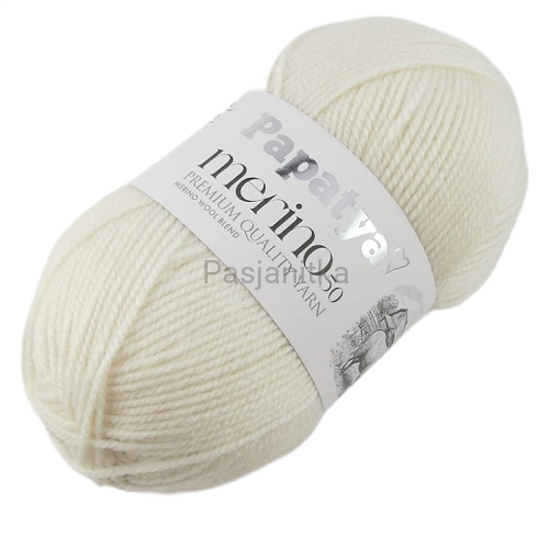 Włóczka Papatya Merino 50 / 1000 biały
