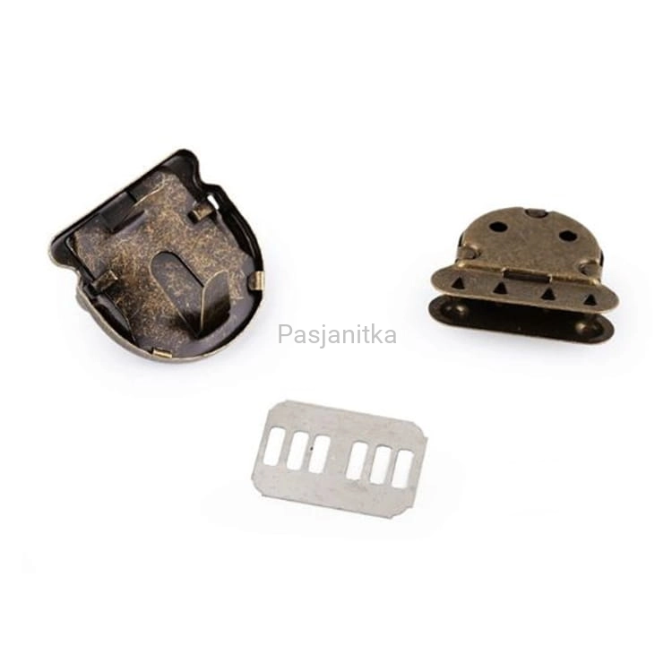 Zapięcie do torebki 30 x 31 mm / stare złoto