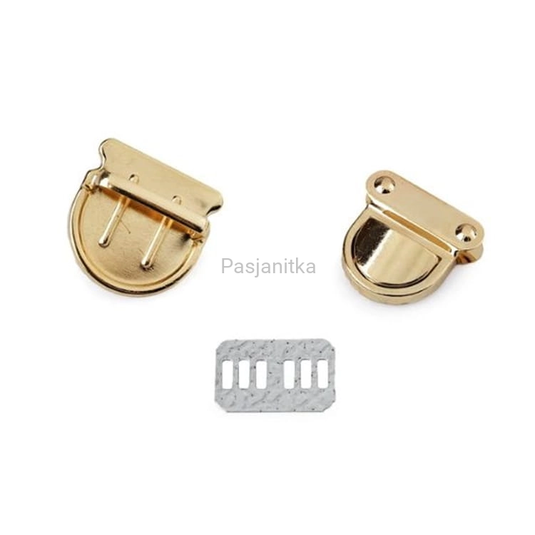 Zapięcie do torebki 30 x 31 mm / złoty