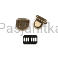 Zapięcie do torebki 26 x 29 mm / stare złoto