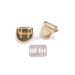 Zapięcie do torebki 26 x 29 mm / złoty