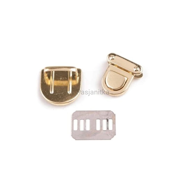 Zapięcie do torebki 26 x 29 mm / złoty