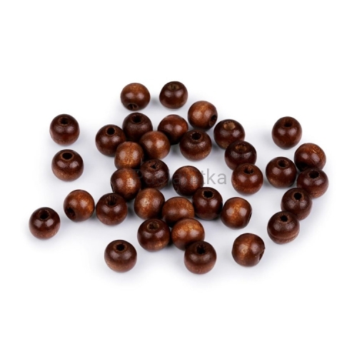 Drewniane koraliki 10 mm / brąz 2 / 20 g