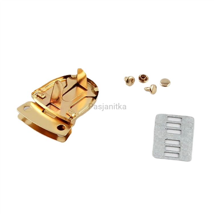 Zapięcie do torebki 28 x 32 mm złoty