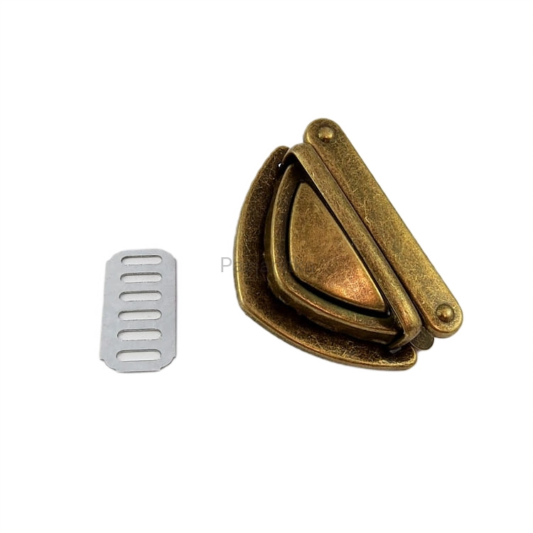 Zapięcie do torebki 27 x 42 mm, stare złoto