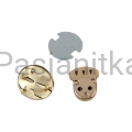 Zapięcie do torebki 30 x 32 mm złoty, serce