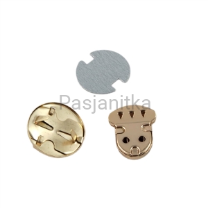 Zapięcie do torebki 30 x 32 mm złoty, serce