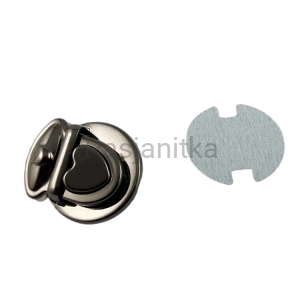 Zapięcie do torebki 30 x 32 mm czarny, serce