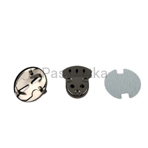 Zapięcie do torebki 30 x 32 mm czarny, serce