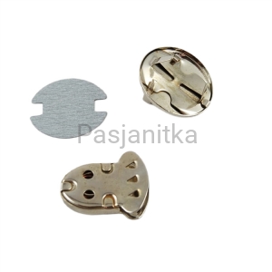Zapięcie do torebki 30 x 32 mm srebrny, serce