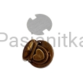 Zapięcie do torebki 30 x 32 mm stare złoto, serce