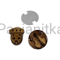 Zapięcie do torebki 30 x 32 mm stare złoto, serce
