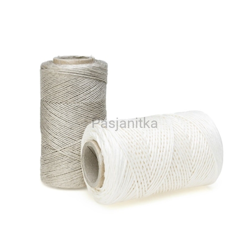 Nici lniane białe 100 g / 125m
