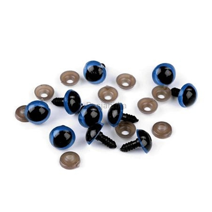 Bezpieczne Oczy kocie niebieskie 14 mm