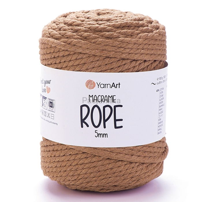 Sznurek Macrame Rope 5 mm / 788 jasny brąz