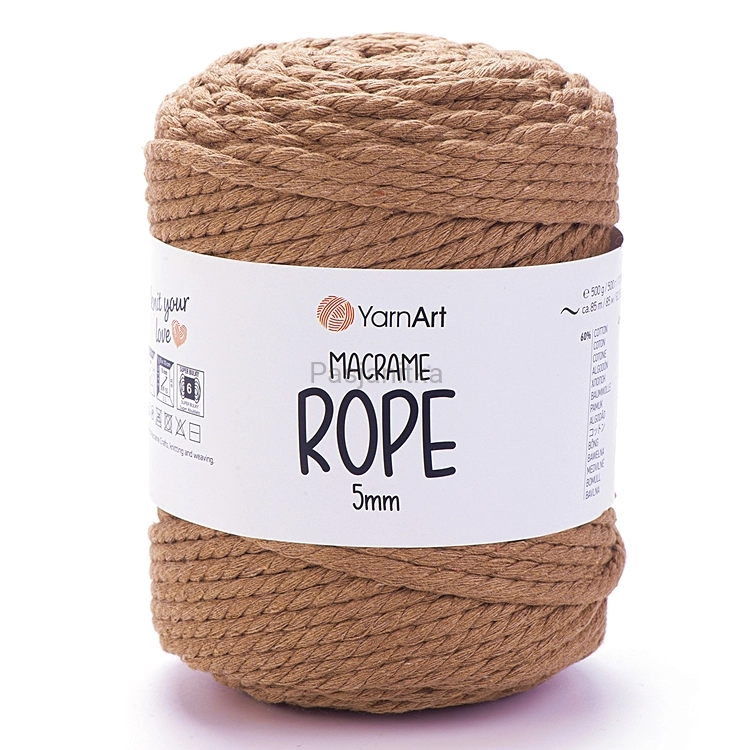 Sznurek Macrame Rope 5 mm / 788 jasny brąz
