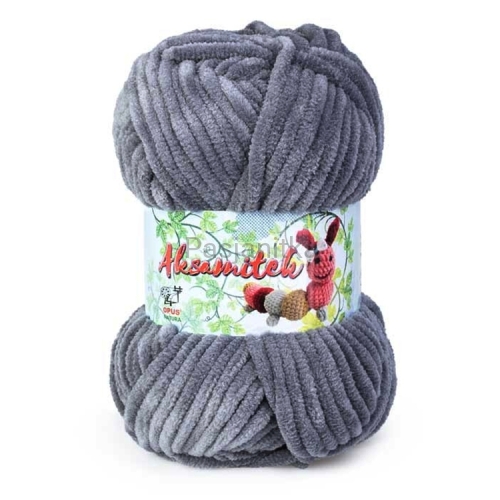 Włóczka Aksamitek 1293 ciemny szary