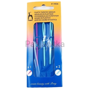 Igły do wełny PONY plastikowe kolorowe