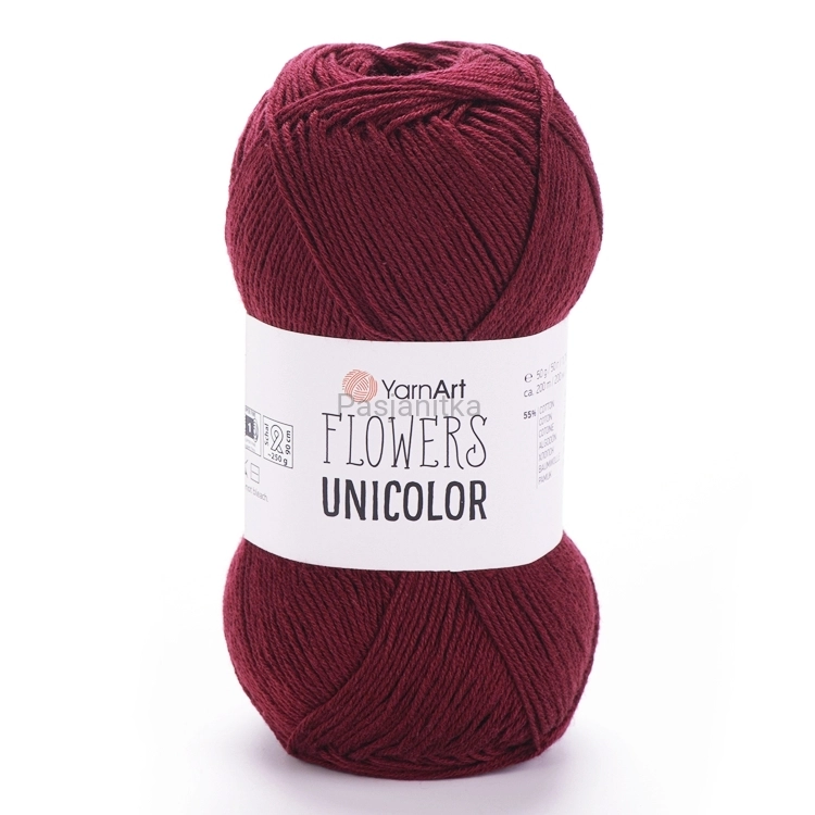 Włóczka Flowers Unicolor 765 bordo