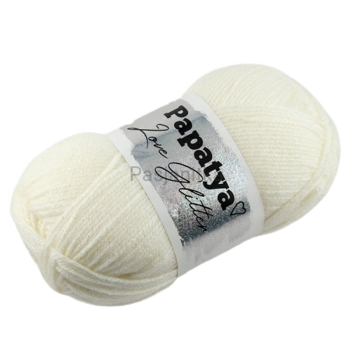 Włóczka Papatya Love Glitter 1200 ecru