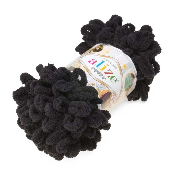 Włóczka Puffy 60 czarny