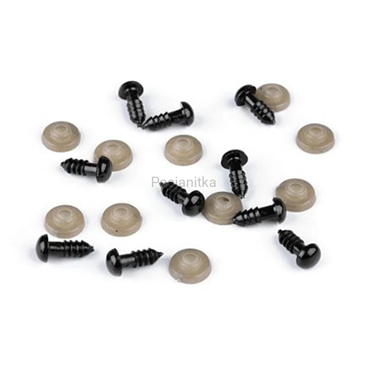 Bezpieczne Oczy czarne 8 mm