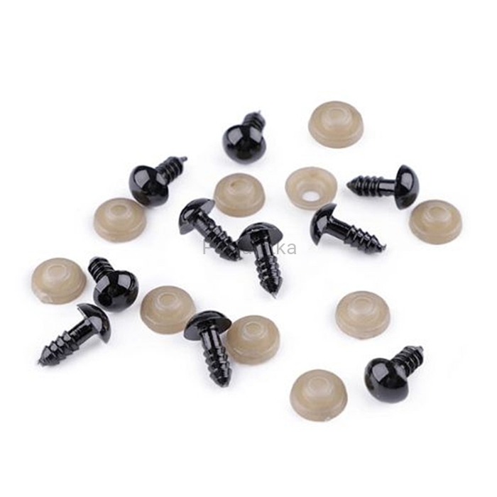 Bezpieczne Oczy czarne 10 mm