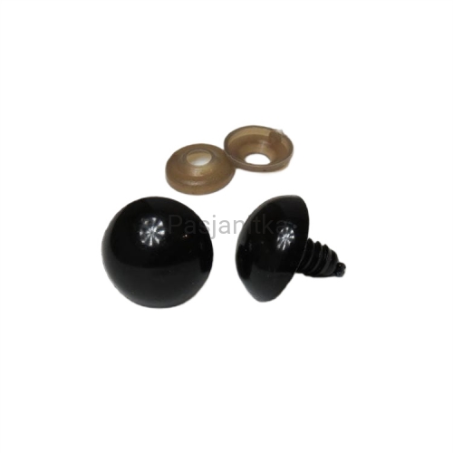 Bezpieczne Oczy czarne 18 mm