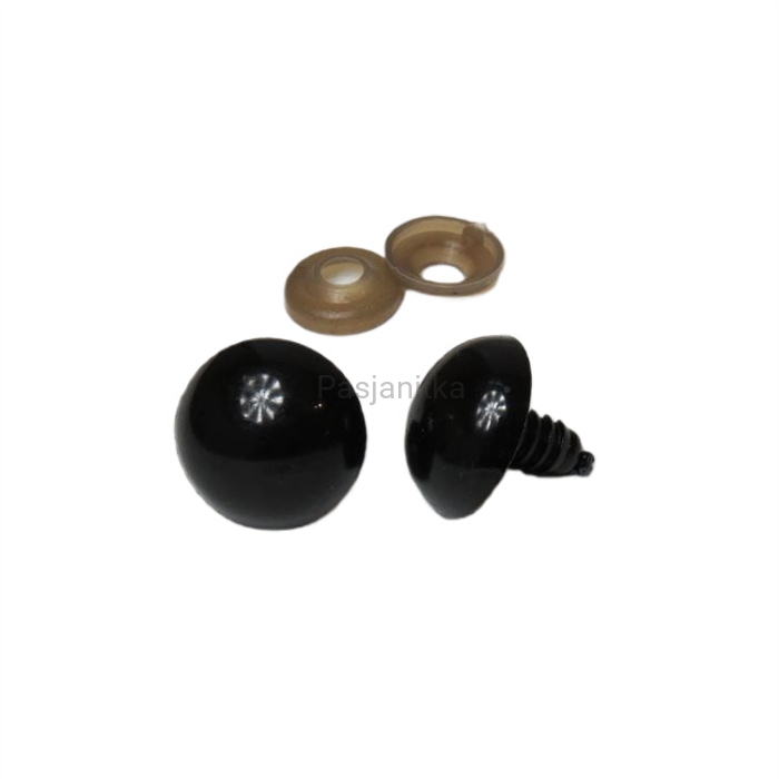 Bezpieczne Oczy czarne 18 mm